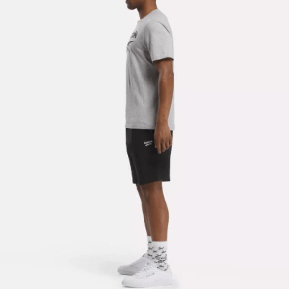 NWOT Reebok Men's Identity Small Logo Fleece Shorts - Size Large - Color Black - Picture 4 of 7